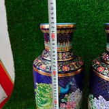  Cặp Lục Bình Gốm Sứ Họa Tiết Chim Công Và Hoa Mẫu Đơn BKCECN-9443 