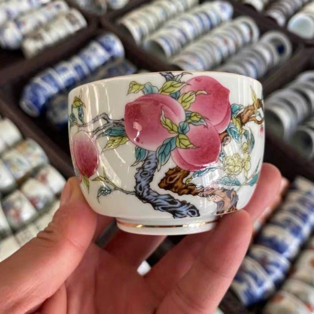  Chén Gốm Sứ Họa Tiết Cành Đào Tiên BKCECN-9498 