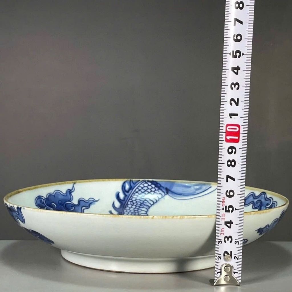  Đĩa Cảnh Vẽ Rồng Men Lam BKCECN-9517 