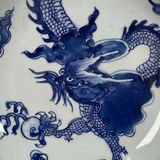  Đĩa Cảnh Vẽ Rồng Men Lam BKCECN-9517 