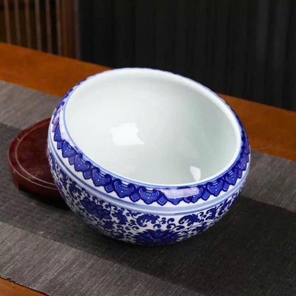  Bát Thả Hoa Minh Đường Tụ Thủy Gốm Sứ Men Trắng Hoa Lam BKCECN-9528 