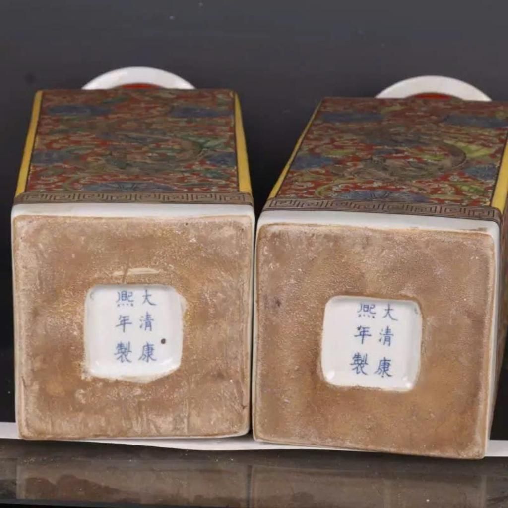  Cặp Bình Gốm Sứ Tứ Phương Men Gia LuậtBKCECN-9531 