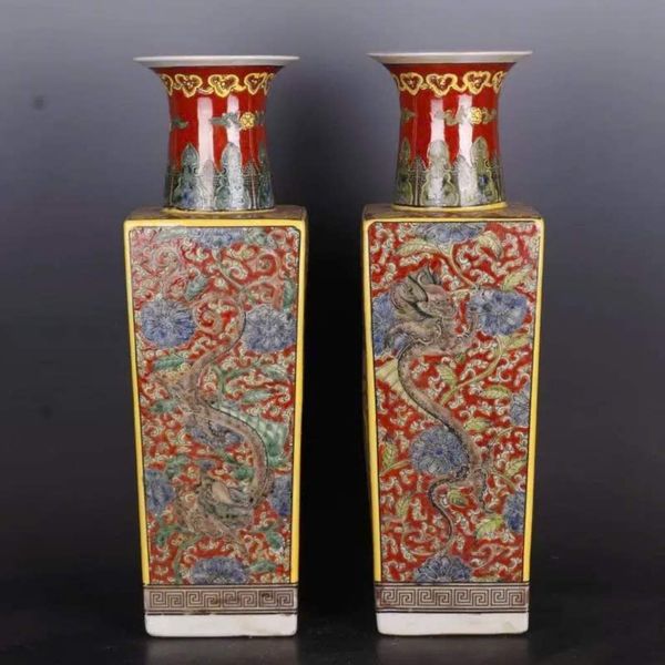  Cặp Bình Gốm Sứ Tứ Phương Men Gia LuậtBKCECN-9531 