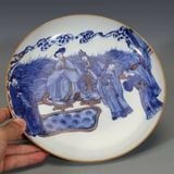  Đĩa Cảnh Gốm Sứ Men Lam BKCECN-9559 