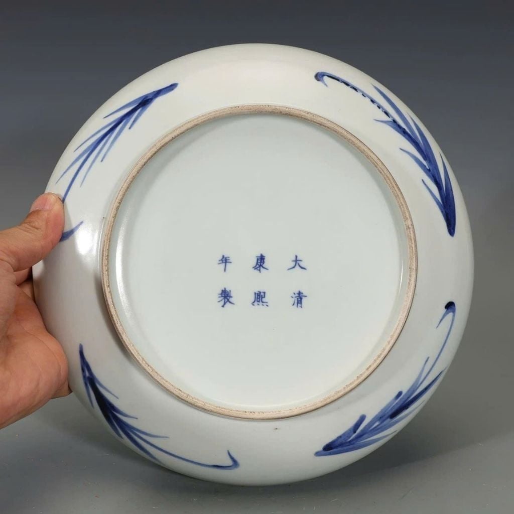  Đĩa Cảnh Gốm Sứ Men Lam BKCECN-9559 