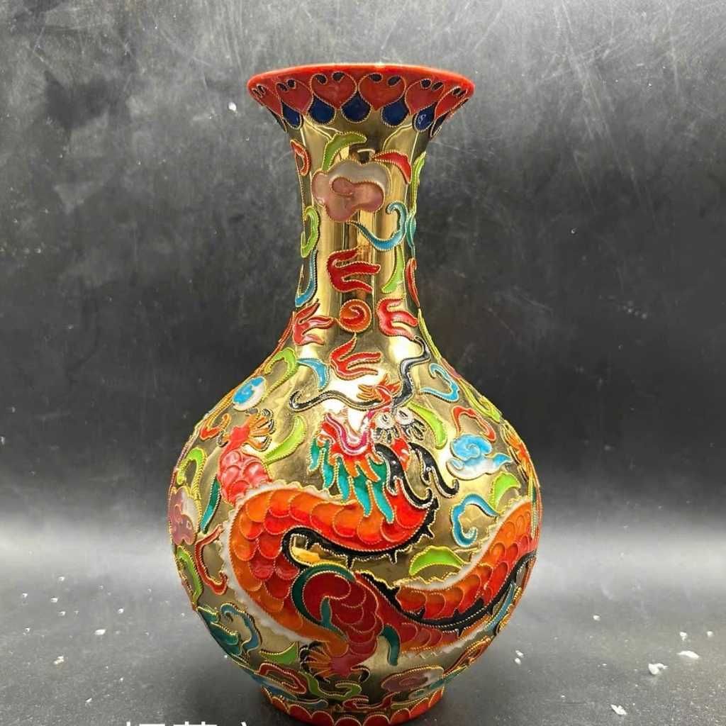  Bình Trang Trí Pháp Lam Rồng Vàng BKCECN-9573 