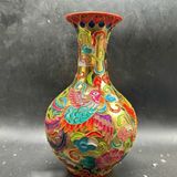  Bình Trang Trí Pháp Lam Rồng Vàng BKCECN-9573 