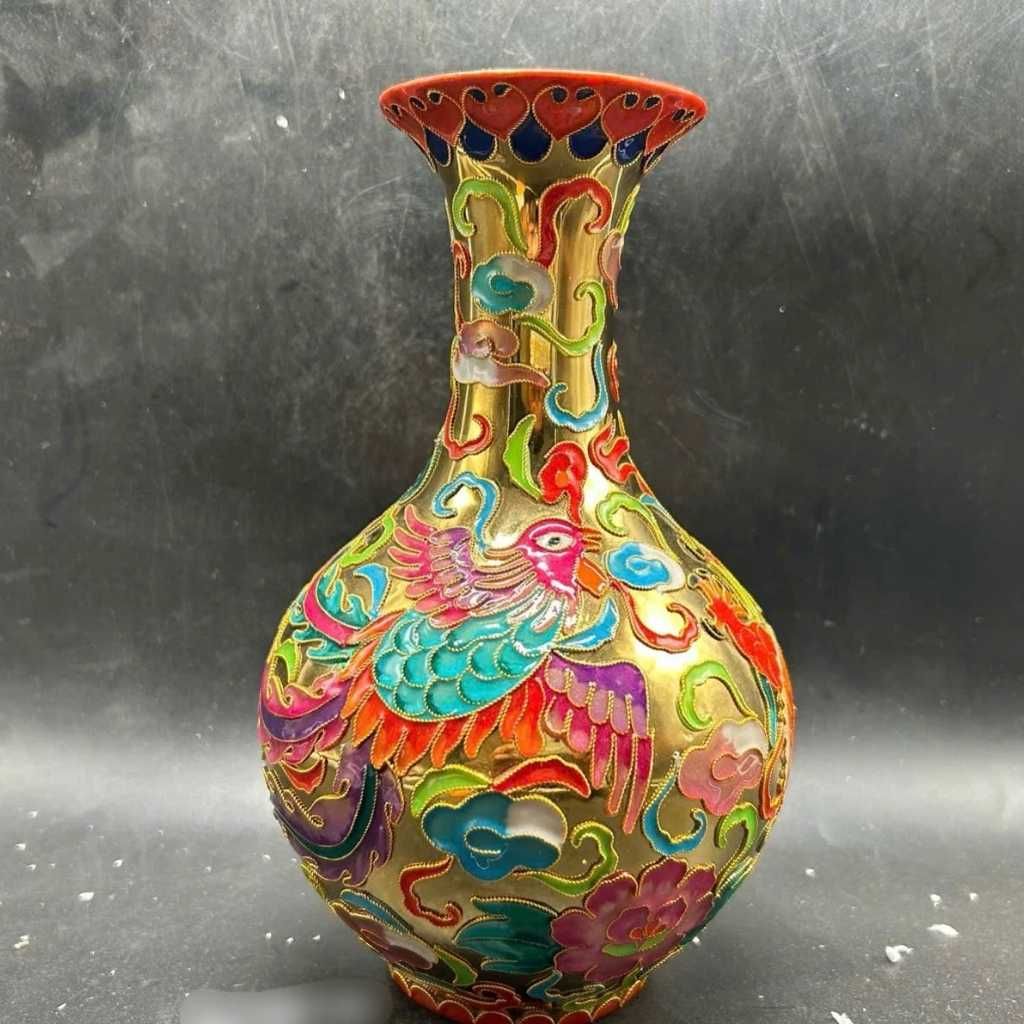  Bình Trang Trí Pháp Lam Rồng Vàng BKCECN-9573 