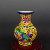  Bình Gốm Sứ Phượng Hoàng Men Màu Hoàng Kim BKCECN-9574 