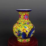  Bình Gốm Sứ Phượng Hoàng Men Màu Hoàng Kim BKCECN-9574 