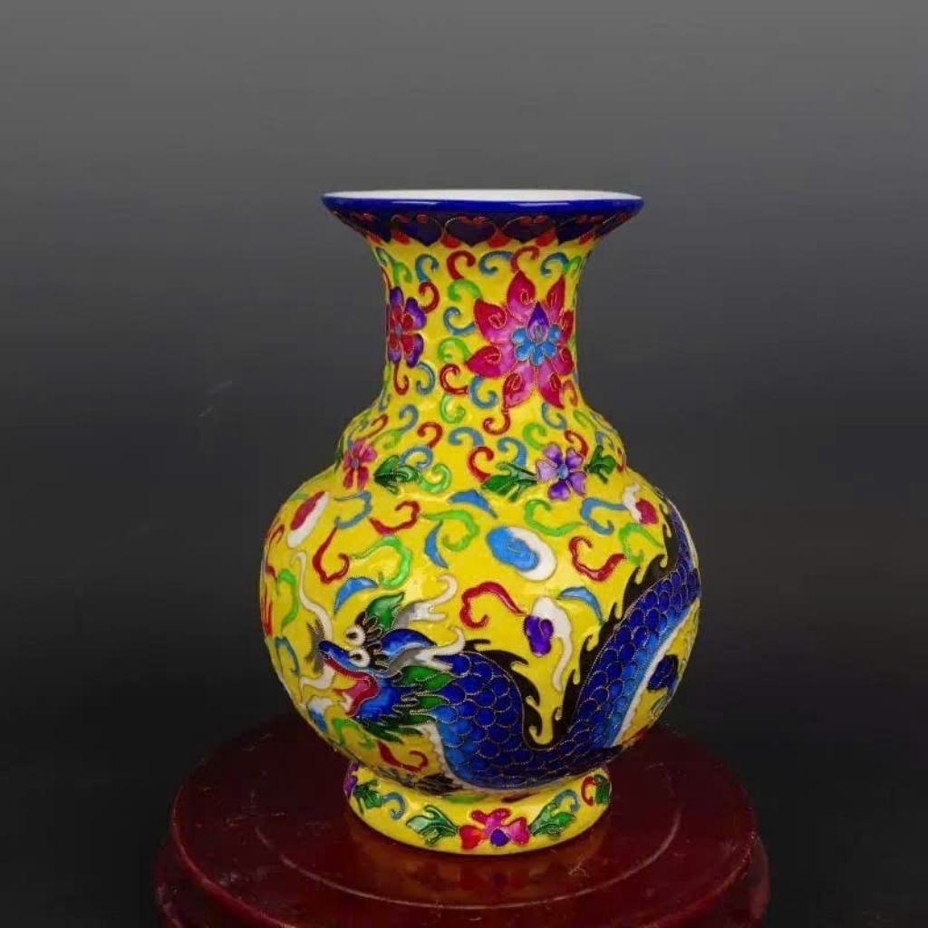  Bình Gốm Sứ Phượng Hoàng Men Màu Hoàng Kim BKCECN-9574 