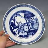  Đĩa Cảnh Gốm Sứ Vẽ Men Lam BKCECN-9600 