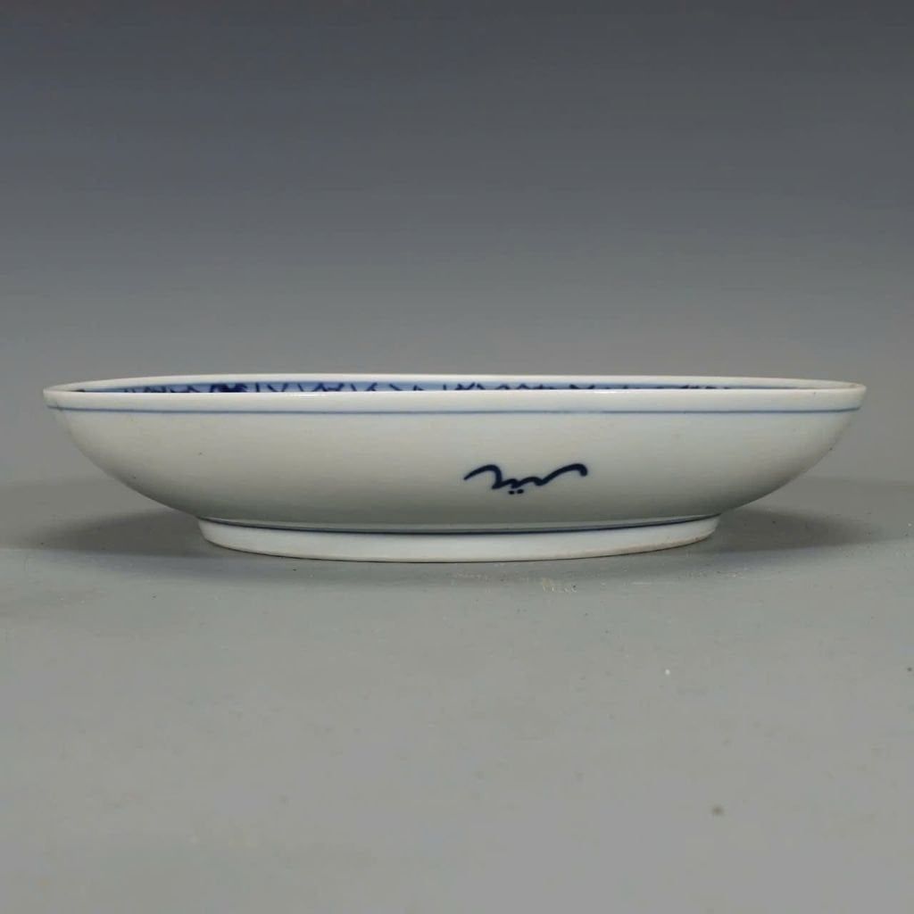  Đĩa Cảnh Gốm Sứ Vẽ Men Lam BKCECN-9600 