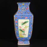  Bình Gốm Sứ Tứ Giác Men Màu Xanh Dương BKCECN-9601 