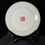  Đĩa Cảnh Trăm Hoa Men Màu Đỏ Son BKCECN-9631 