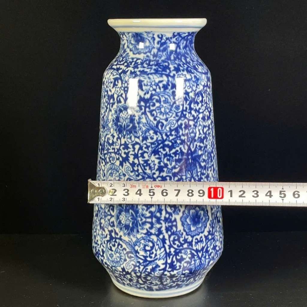  Bình Gốm Sứ Men Lam Hoa Lá Mật Triện Mai Bình BKCECN-9632 