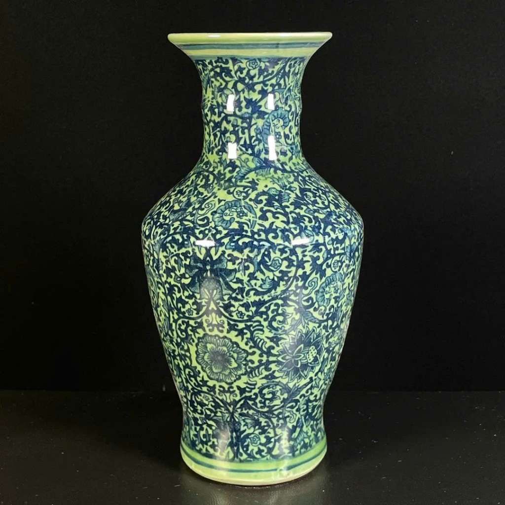  Bình Gốm Sứ Họa Tiết Chàm Men Xanh Ngọc BKCECN-9633 