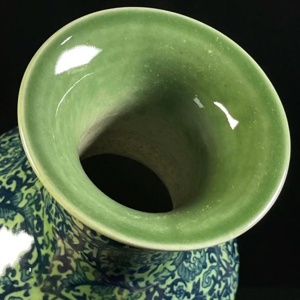  Bình Gốm Sứ Họa Tiết Chàm Men Xanh Ngọc BKCECN-9633 