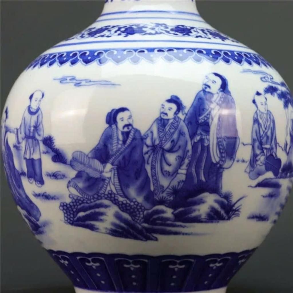  Bình Gốm Sứ Men Lam Cổ ĐiểnBKCECN-9641 