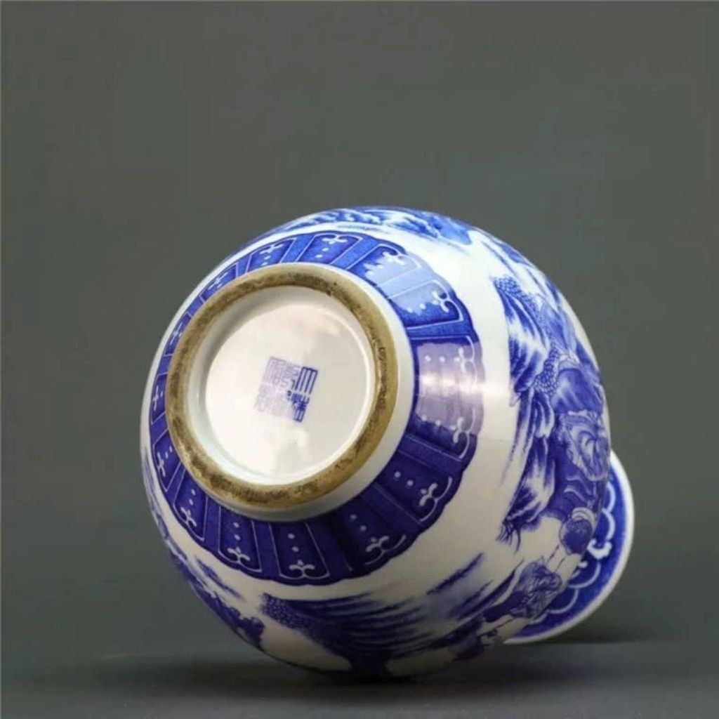  Bình Gốm Sứ Men Lam Cổ ĐiểnBKCECN-9641 