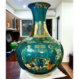  Bình Gốm Bát Tràng Vẽ Vàng In Logo Quốc Hội Việt Nam BKCECN-9677 