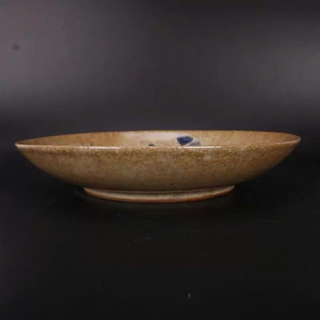  Đĩa Gốm Sứ Cổ Men Rạn Vẽ Chàm Sưu Tầm BKCECN-9680 