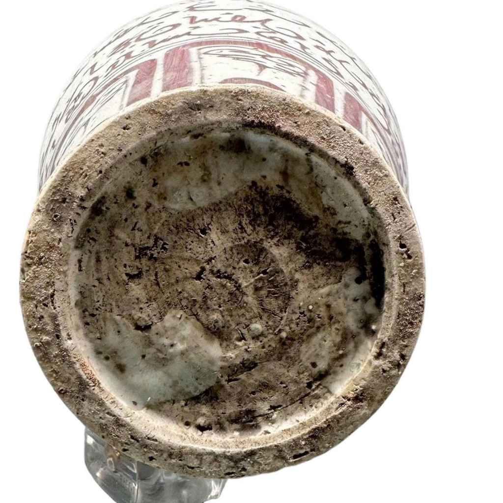  Bình Gốm Cổ Men Trắng Viết Chữ Ả Rập BKCECN-9688 