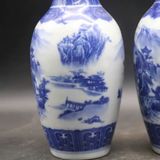  Cặp Lục Bình Sứ Xanh Trắng Sơn Thủy BKCECN-9719 