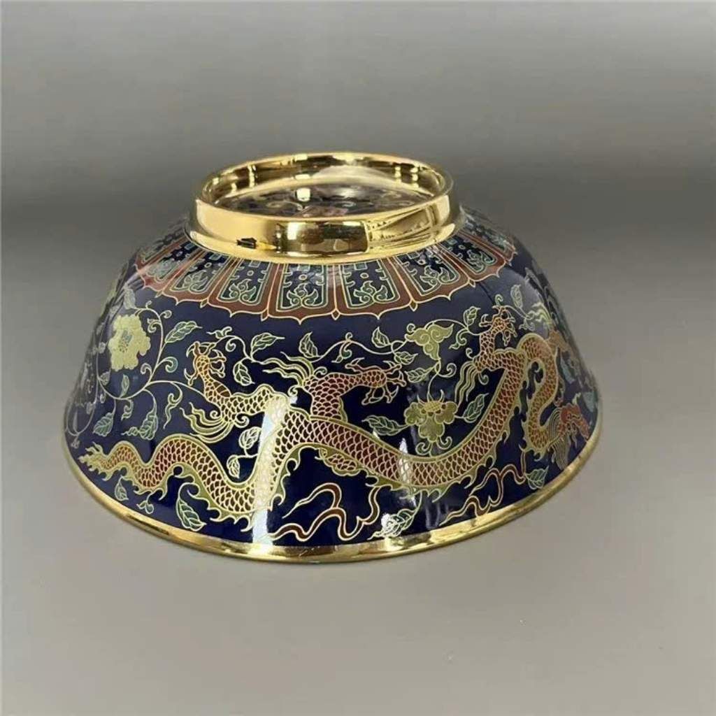  Bát Pháp Lam Cổ Rồng VàngBKCECN-9730 