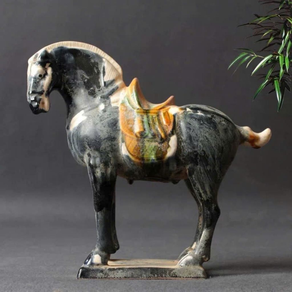  Tượng Ngựa Chiến Gốm Sứ Cổ BKCECN-9734 