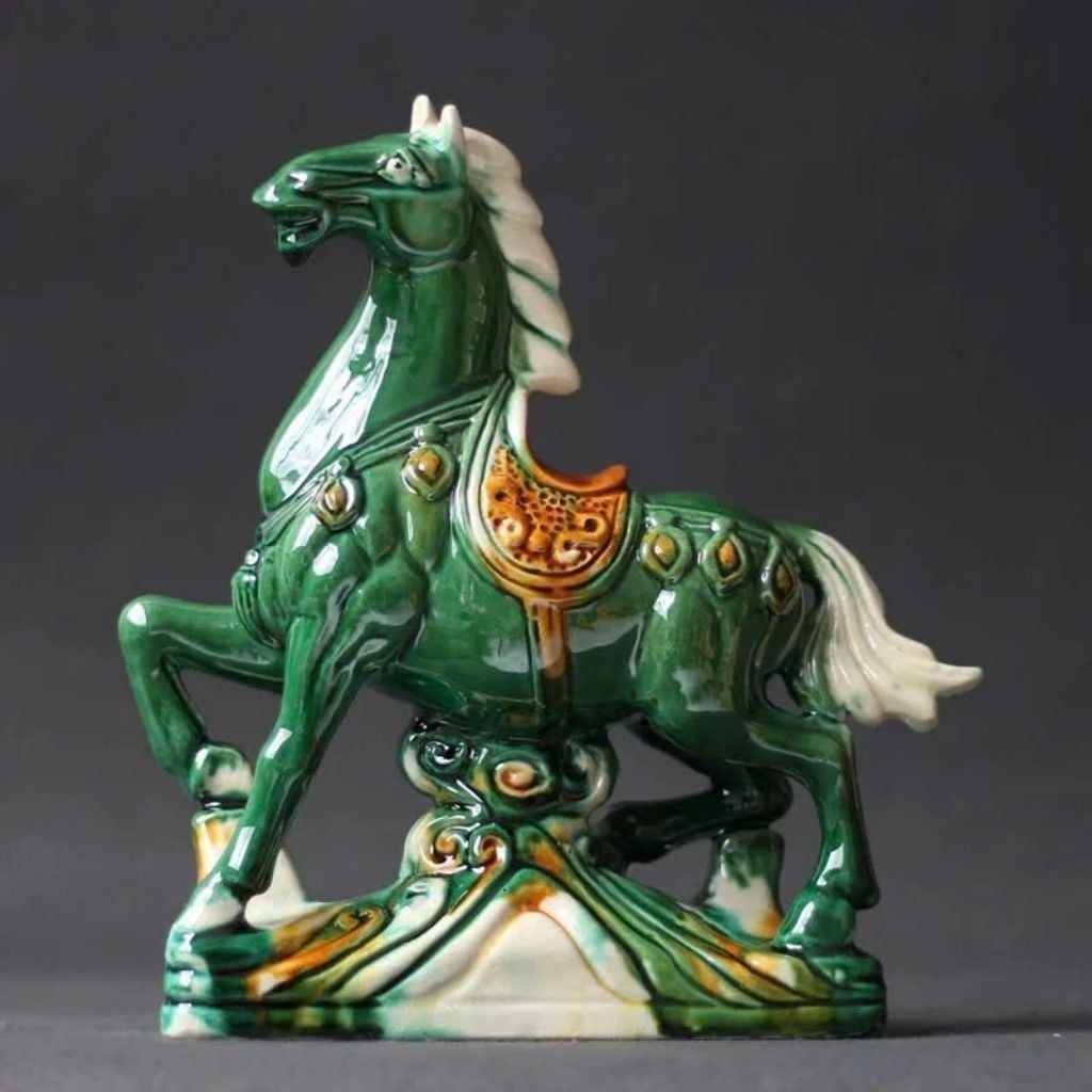  Tượng Ngựa Gốm Sứ Tam Thái BKCECN-9735 