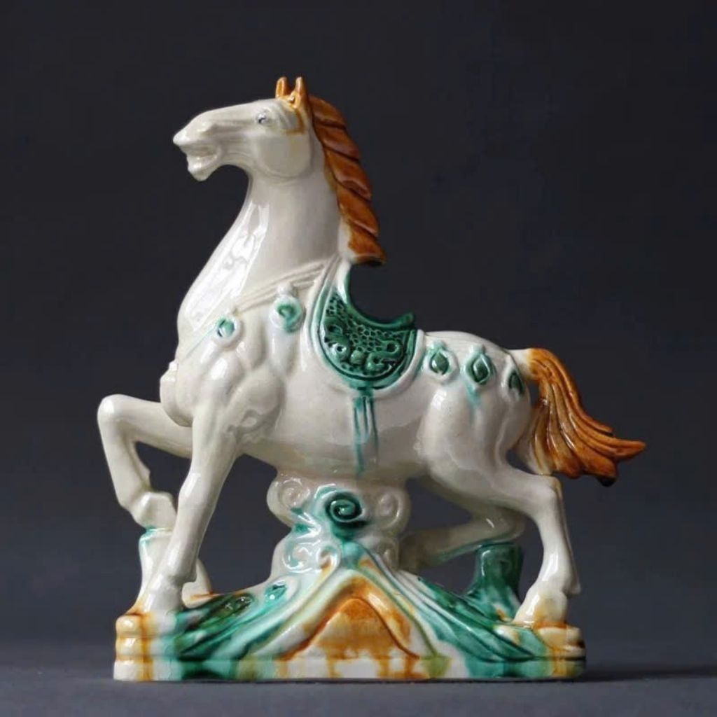  Tượng Ngựa Gốm Sứ Tam Thái BKCECN-9735 