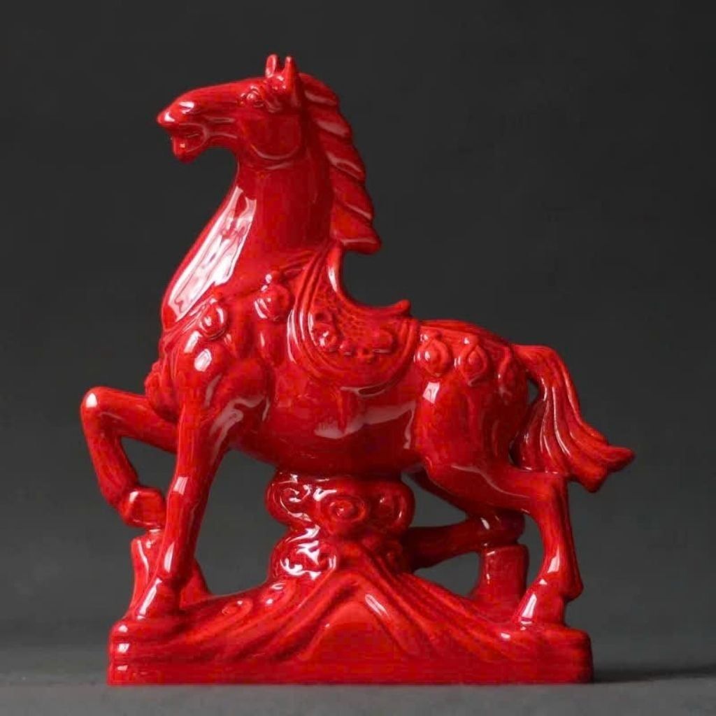  Tượng Ngựa Gốm Sứ Tam Thái BKCECN-9735 