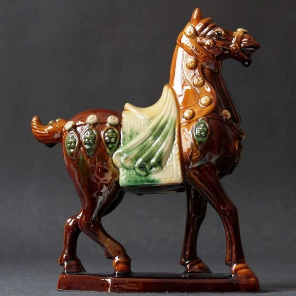  Tượng Ngựa Gốm Sứ Tam Thái Cổ Điển BKCECN-9736 