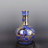  Bình Sứ Lam Bạch Mạ Vàng Họa Tiết Rồng BKCECN-9755 