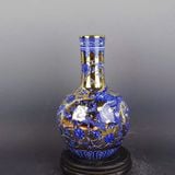  Bình Sứ Lam Bạch Mạ Vàng Họa Tiết Rồng BKCECN-9755 