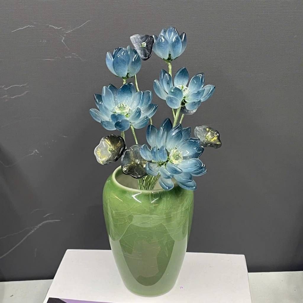  Bộ Bình Hoa Sen Đá Đỏ  BKCECN-9758 