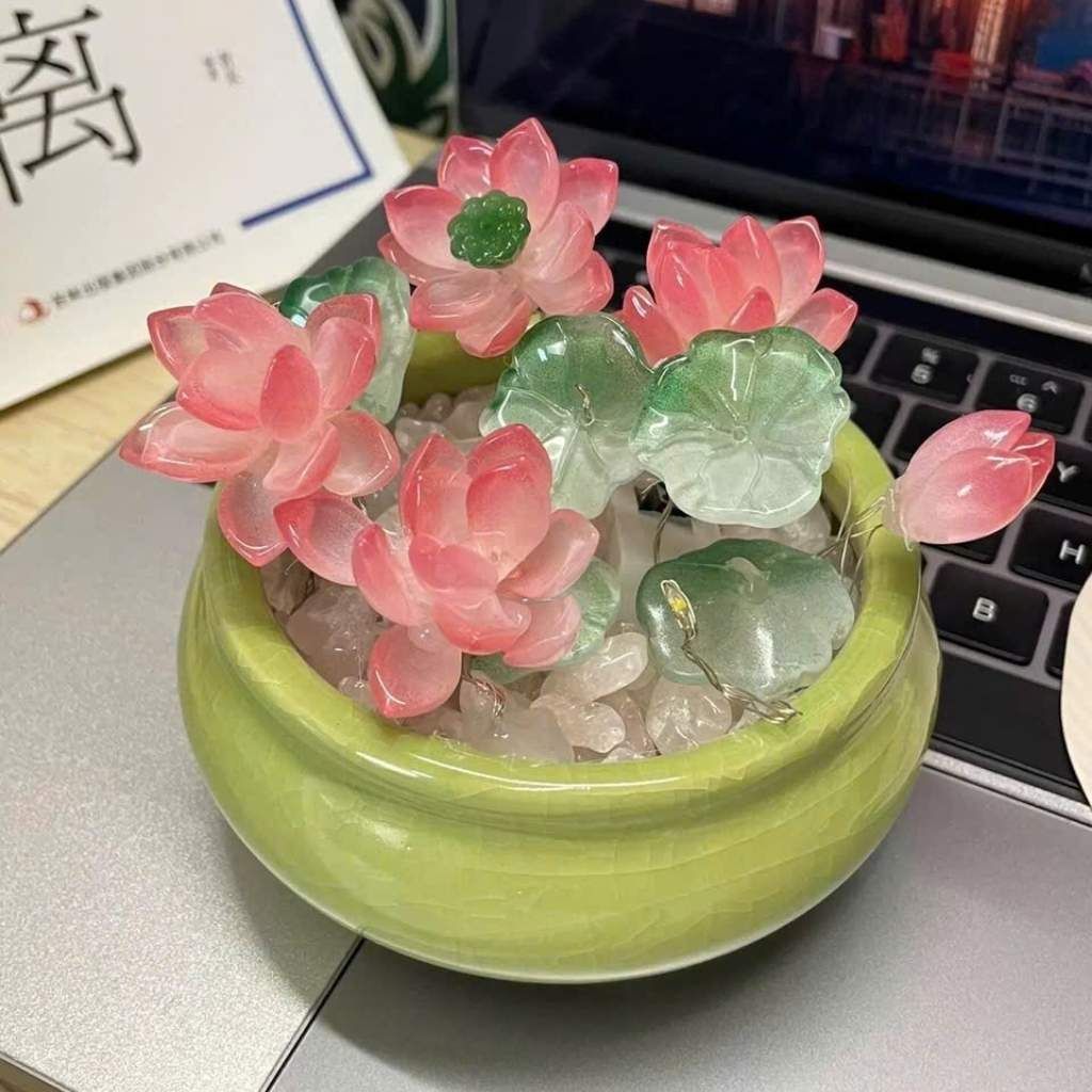  Chậu Hoa Sen Đá LED Trang Trí  BKCECN-9759 