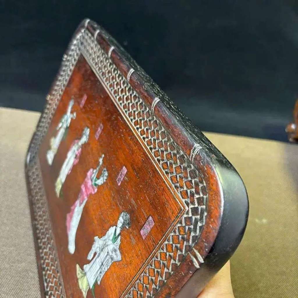  Khay Gỗ Gụ Khảm Tứ Đại Mỹ Nhân Decor Bàn Trà BKCECN-9771 