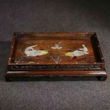  Khay Trà Gỗ Gụ Khảm Chim Hoa  BKCECN-9772 