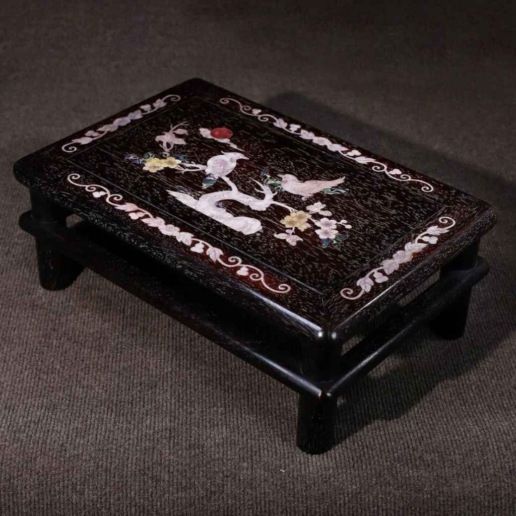  Khay Trà Gỗ Gụ Khảm Chim Hoa Cổ Điển BKCECN-9773 