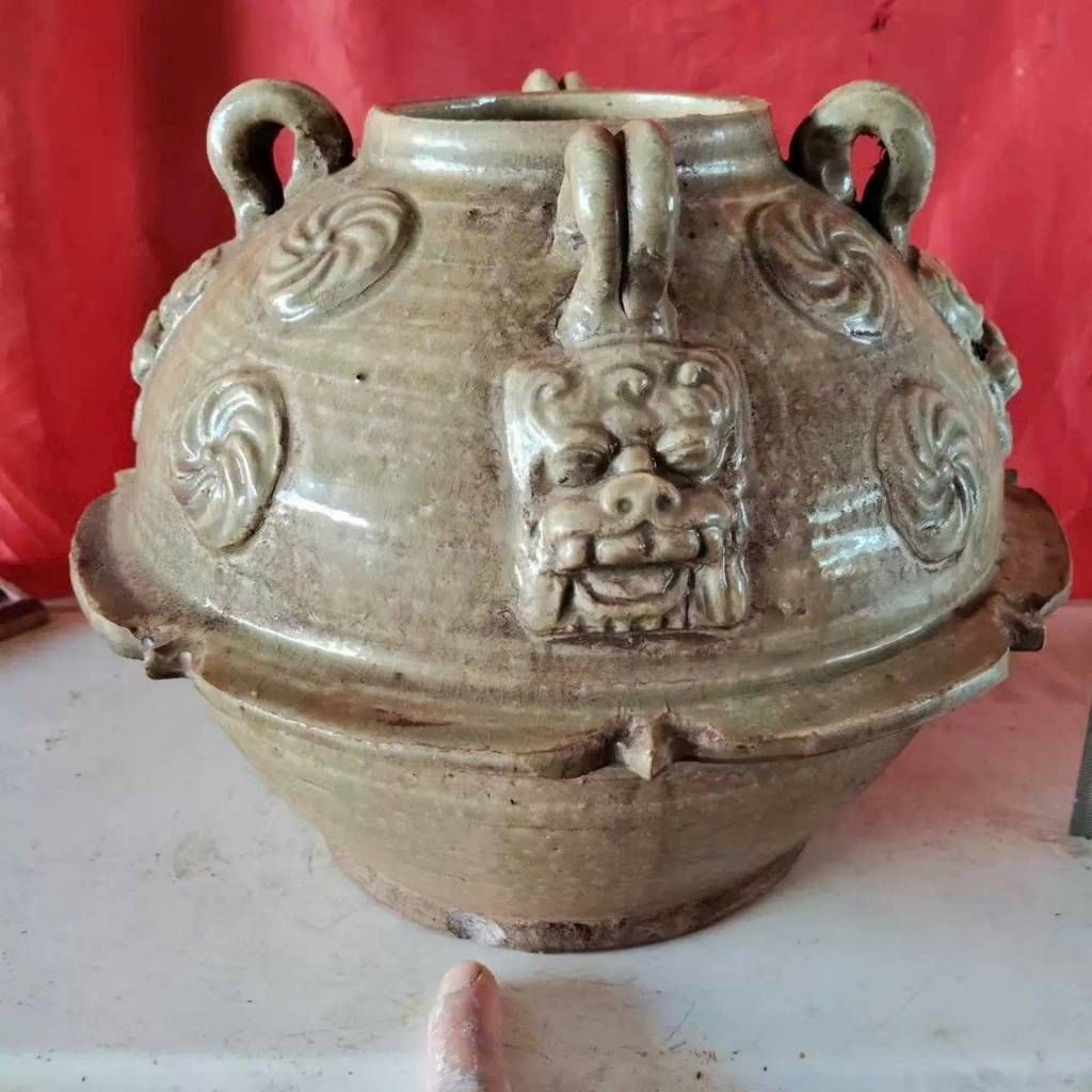  Bình Gốm Bầu Dẹt Cổ Điển Sưu Tầm BKCECN-9797 