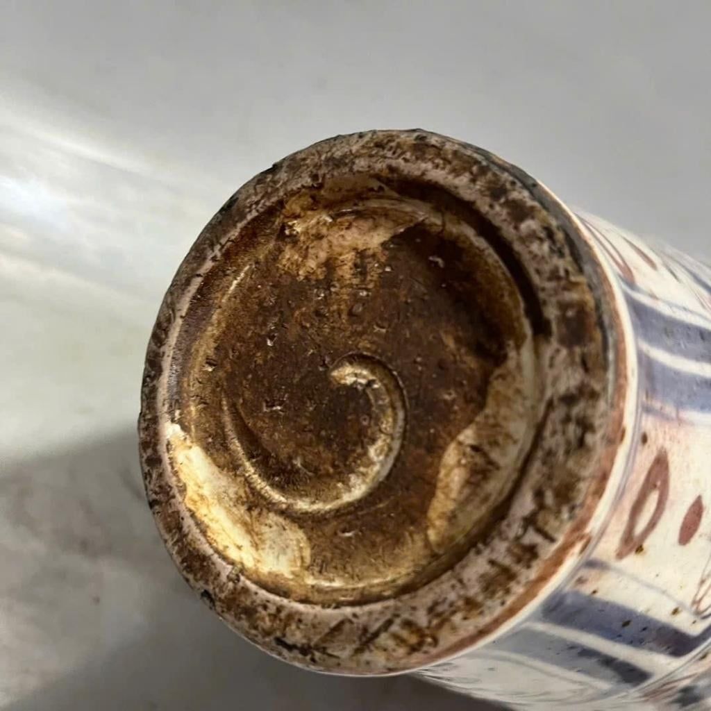  Bình Gốm Cổ Men Lam Nâu Hoa Văn Chim Phượng Đẹp BKCECN-9798 