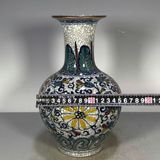  Bình Men Rạn Đa Sắc Cổ - Họa Tiết Hoa Mẫu Đơn BKCECN-9799 