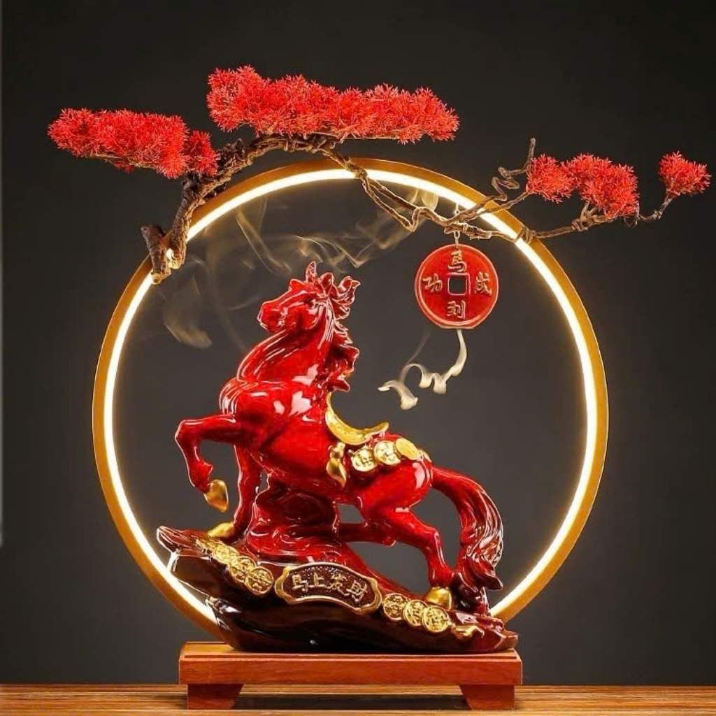  Tượng Ngựa Tài Lộc Đèn LED Decor Phong Thủy BKCECN-9802 