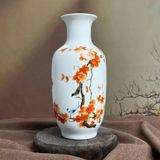  Bình Gốm Cắm Hoa Sứ Trắng Vẽ Chim BKCECN-9803 