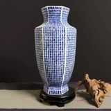  Bình Gốm Men Lam Khắc Kinh văn BKCECN-9836 