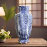  Bình Gốm Men Lam Khắc Kinh văn BKCECN-9836 