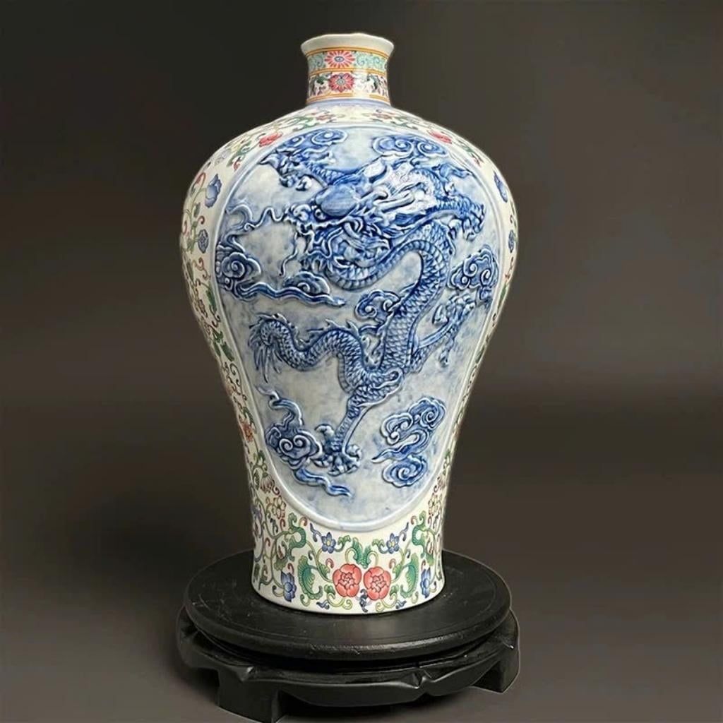  Bình Gốm Sứ Phượng Hoàng Nổi - Sưu Tầm Độc Bản BKCECN-9838 