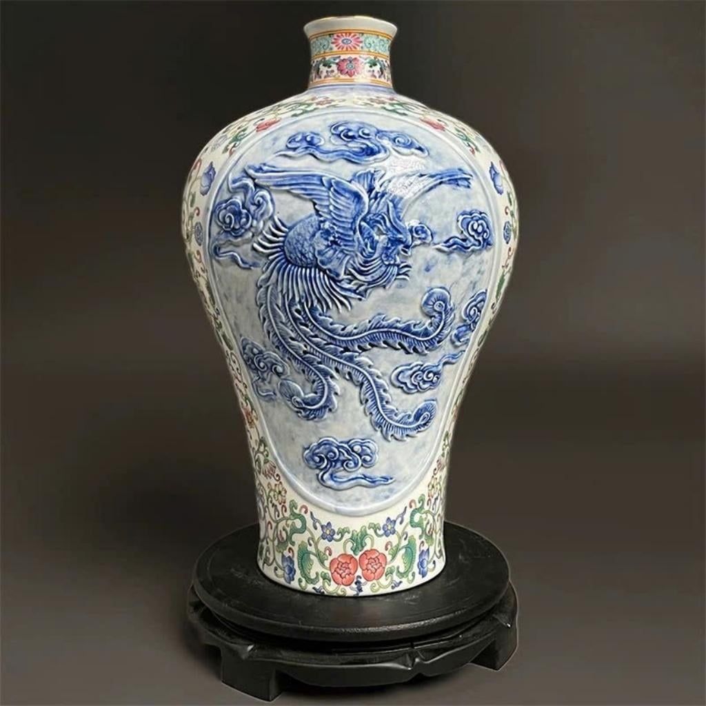  Bình Gốm Sứ Phượng Hoàng Nổi - Sưu Tầm Độc Bản BKCECN-9838 